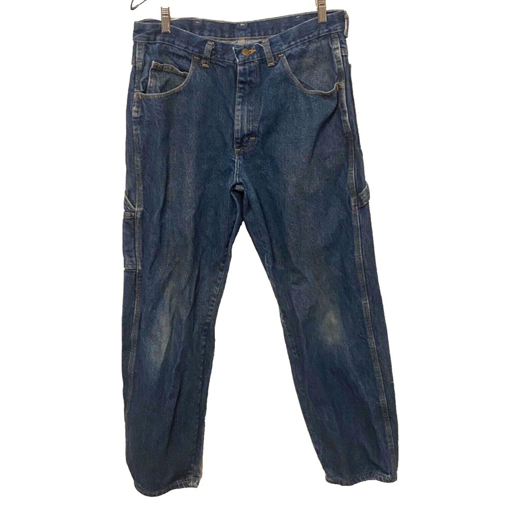 RED KAP Men's Size 34 Cargo Jeans GORPCORE Work Denim Pants Construction Painter